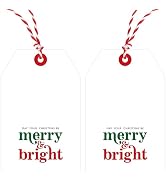 Christmas Gift Tags Merry and Bright Gift Tags with String 50 PCS Holiday Tags White Xmas Design ...