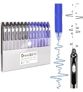 Drenubal 14-pack Erasable Pens - 7 Blue & 7 Black Gel Ink, Smooth Writing, Retractable Comfort Gr...