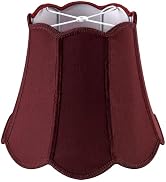GOSO 13 Inch Medium Red Scalloped Lamp Shade, 8