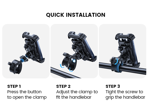 motorcycle phone holder with vibration dampener