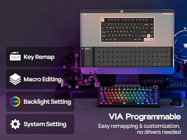 F75 wireless gaming keyboard