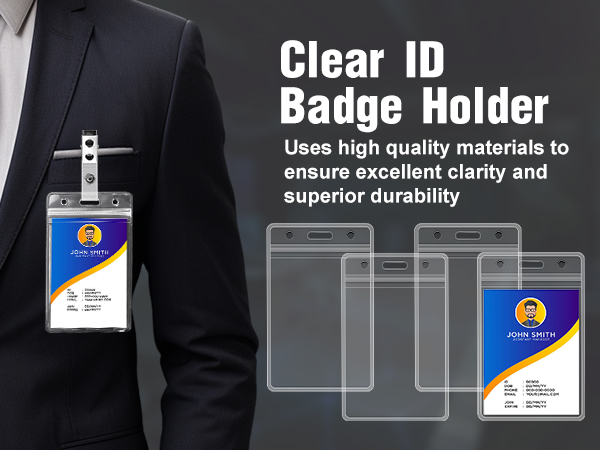 Clear Badge Holder excellent clarity and superior durability