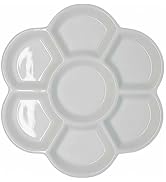 1Pc White Round Watercolor Paint Palette Tray Water Color Palletes Washable Paint Ceramic Paint P...