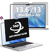 LUSA DESIGN 360° Magnetic Privacy Screen for MacBook Air 13.6 Inch (2022-2025, M2/M3/M4), Removab...