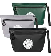 3-Pack Tactiko 3L Water Resistant Pouches - Waterproof Material w/Splashproof Zipper - Hold All Z...