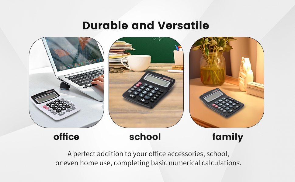 umbo 12 Digit with Solar Power, Large LCD Display - Desktop Calculator