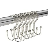 Shower Curtain Hooks Double Sided,Rust Proof Double Shower Curtain Rings for Bathroom Shower Rods...