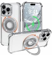 Uioeua for iPhone 14 Pro Max Magnetic Case, Luxury MagSafe Bling Glitter Twinkle 360° Rotatable S...