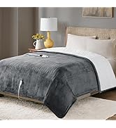 Sherpa Heated Blanket Twin Size, Soft Electric Blankets Washable | Controller with 1-10 Hour Auto...