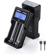XTAR 21700 Battery Charger VC2L 18650 Charger 2 Slot 2022 Version with LCD Display Max 2A Recharg...