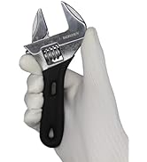 BOOSDEN Adjustable Wrench, 6 inch Stubby Adjustable Wrench Spanner, Large Opening Short Wrench Ja...