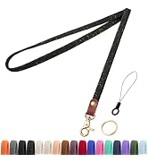 Fishent Stretchy Thin Lanyards for Keys ID Badges, Cute Long Teacher Neck Key Lanyard Keychains f...