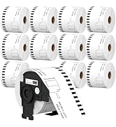Kingtac 12 Rolls with 1 Frame, 2-3/7" x 100 ft., Direct Thermal Labels Continuous Length Labels R...