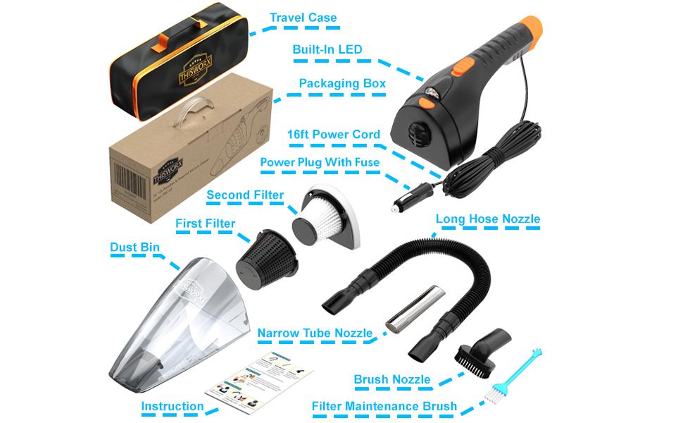 ThisWorx Portable Car Vacuum