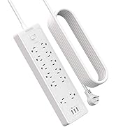 Extension Cord 25 ft, NTONPOWER 12 Outlet Surge Protector Power Strip with 3 USB Ports, 2100 Joul...