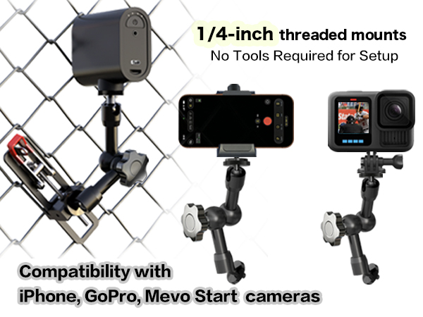 Fence Mount for Mevo Start and iPhone