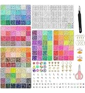 LIS HEGENSA 144Colors 28000Pcs Clay Bead Letter Beads Bracelet Making Kit, Crafts Polymer Heishi ...