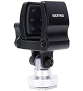 NICEYRIG Shock-proof Shotgun Microphone Holder with 18.5-35 mm Adjustable Clamp, Microphone LED F...