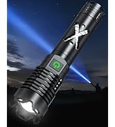 Grentay 150000 Lumen Rechargeable Flashlight, 5 Modes Mini Handheld Powerful Flashlight, Zoomable...