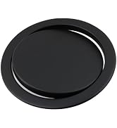 Antrader Built-in Countertop Trash Bin Waste Lid Balance Flap Cover,Black | Round Recessed Counte...
