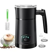 AGORVIO Milk Frother, 4-in-1 Electric Milk Steamer, Warm and Cold Foam Maker, 1 min Fast Frothing...