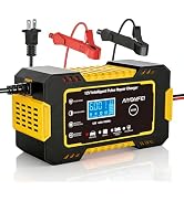 6A Battery Charger 12V Smart Battery Maintainer Trickle Charger and Car Battery Desulfator with T...