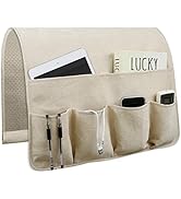 NB Sofa Armrest Organize remote holder bedside caddy organizer with 5 pockets,non-slip couch remo...
