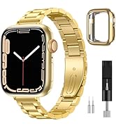 BOTOMALL Compatible with Apple Watch Band 49mm 45mm 44mm 42mm 41mm 40mm 38mm, Slim Stainless Stee...