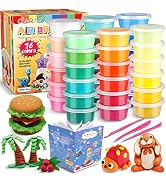 CiaraQ Modeling Clay Kit - 36 Colors Air Dry Clay with Sculpting Tools, Ideal for Crafting, DIY P...