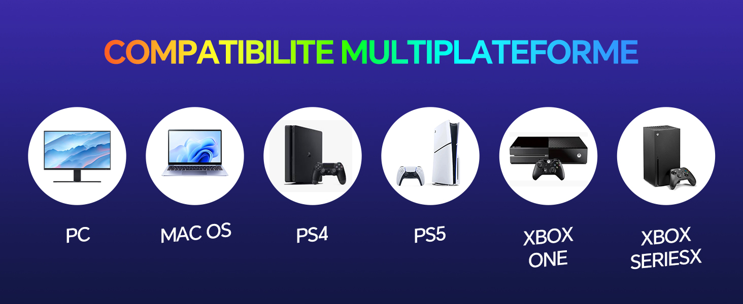 USB Wired RGB Gamer Bundle Set Compatible with PC Windows Xbox one PS4 PS5