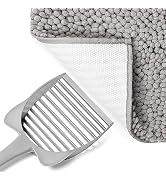 CatGuru Litter Scoop (Gray) and XL Litter Mat (Gray/Heavy-Duty)