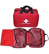 AOUTACC Nylon First Aid Empty Kit,Compact Waterproof and Lightweight First Aid Bag with Zippered ...