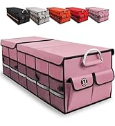 LI LIBZAKI Big Car Trunk Organizer, Cargo Organizer SUV Trunk Storage Non Slip Bottom Waterproof ...