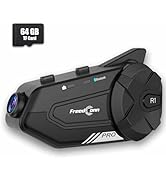 FreedConn R1 PRO Motorcycle Helmet Bluetooth Headset with Camera Recorder, Motorcycle Communicati...