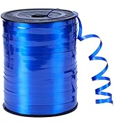 Blue Ribbon,3/16 inch x 500 Yard Blue Curling Ribbon for Gift Wrapping, Birthday, Wedding, Balloo...