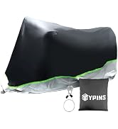 EYPINS Motorcycle Cover Waterproof All-Season – Fits Up to 96.5", 210D Fabric, Anti-Theft Lock-Ho...
