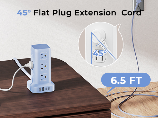 10 ft power strip surge protector