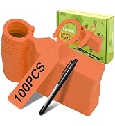 Plant Labels Yuanling 100Pcs Plastic Waterproof Plant Tree Tags Nursery Garden Markers for Indoor...