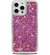 Tuokiou for iPhone 16 Pro Case Glitter,Luxury Crystal Diamond Shiny Glitter Phone Case for Women ...