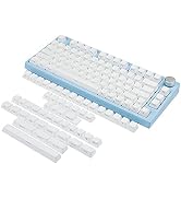 133 Key Black White PBT Double Shot Side-lit Shine Through Backlit keycaps OEM Profile for MX Mec...