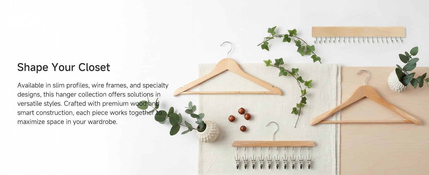 StorageWorks Wooden Hangers