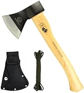 Mastiff Gears Wooden Handle Hatchet,Camping Axe, Wood Splitting Axe for Camping, Bush Craft, Hun...