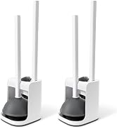 IVYROLL Toilet Brush and Plunger Set Hidden, S-Shaped Toilet Brush Plunger Combo 2 Pack, Perfect ...