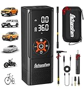 AchansFam S9 Tire Inflator Portable Air Compressor, 40s Fast Jet-Inflate, 150 PSI Electric Tire A...