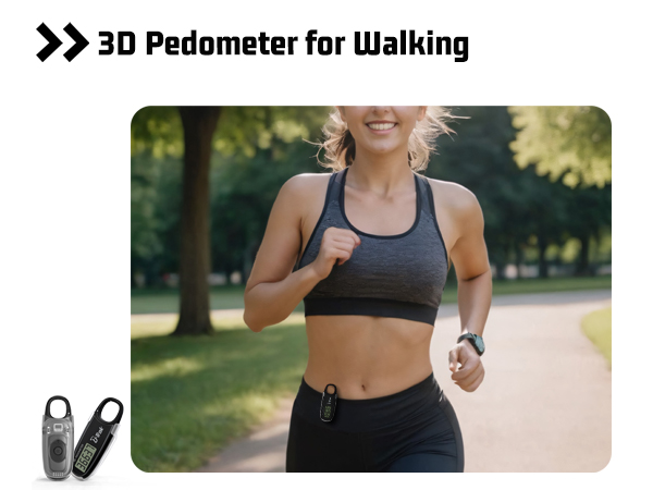 U-Trak 3D pedometer for walking can help you improve your fitness and maintain a healthy life