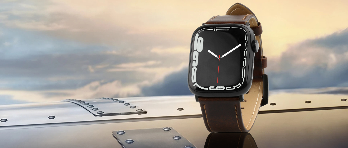 leather band compatible with apple watch band 45mm 44mm 42mm series 8/7/6/5/4 /3/ 2 /1 /SE