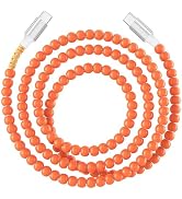 Jelanry 6FT USB-C to USB-C Fast Charging Cable Beaded &Data Sync Women Girl | Cute kawaii beaded ...