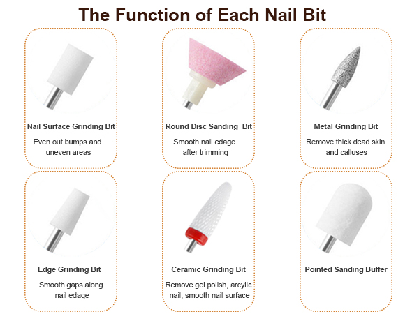 Electric Nail Drill Gel Polish Remover Cordless Nail File Filer Grinder