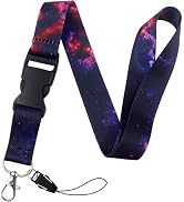 juanooo Galaxy Lanyard for Keys & ID Badges Key Lanyard for Women Men