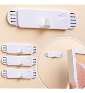 TAILI Picture Hangers 4 Pack(10 Strips), Adhesive Hanging Hooks Without Nails, No Damage Sawtooth...